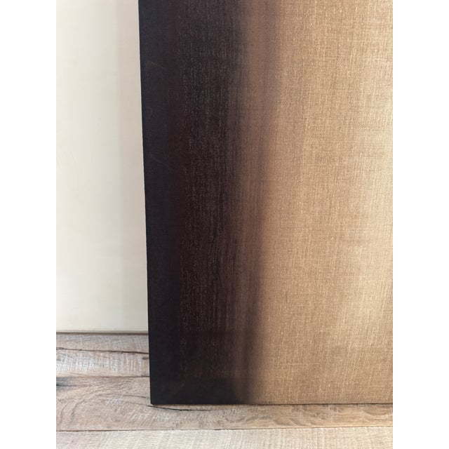 Textile Minimal Abstract Painting Oil on Japanese Linen (A) For Sale - Image 7 of 9