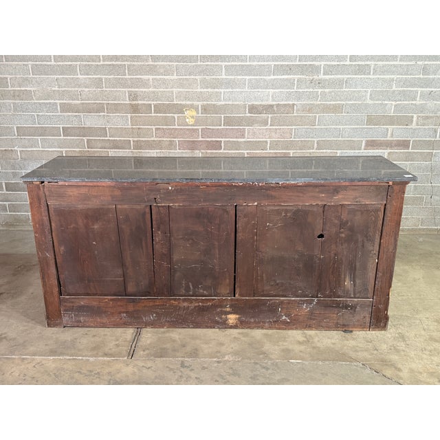 Directoire Mahogany Table, Black Italian Marble Top, For Sale - Image 4 of 5