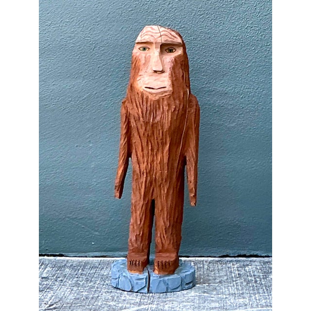 Vintage Hand Carved Figure For Sale - Image 12 of 12