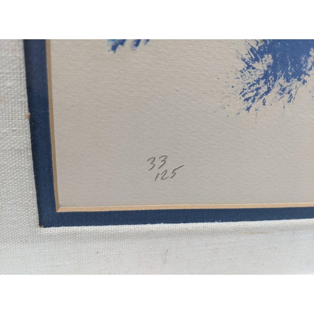 1960s Signed & Numbered Limited Edition Harbor Scene Lithograph 33/125 in Silver Gallery Frame For Sale - Image 4 of 15