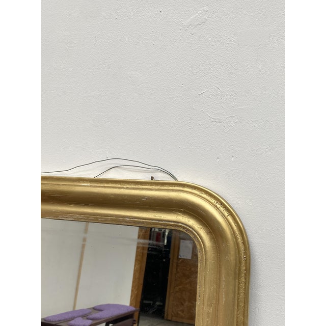 Louis Philippe Mirror in Stuccoed and Gilded Wood, 1800s For Sale - Image 5 of 8