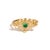 Metal Mystic Emerald Evil Eye Gold Adjustable Band Ring, Size 8 For Sale - Image 7 of 7