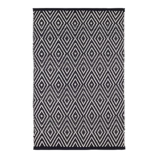 Dash & Albert by Annie Selke Diamond Black/Ivory Indoor/Outdoor Rug, 2' x 3' For Sale