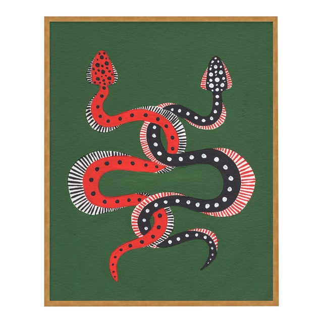 Sushi & Cheeseburger by Willa Heart in Gold Frame, Small Art Print For Sale