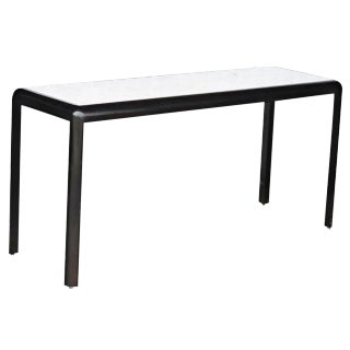 Vintage Marble and Wood Console Table For Sale