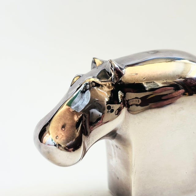 Dansk Designs Dansk Silver Plated Hippo Figurine For Sale - Image 4 of 7