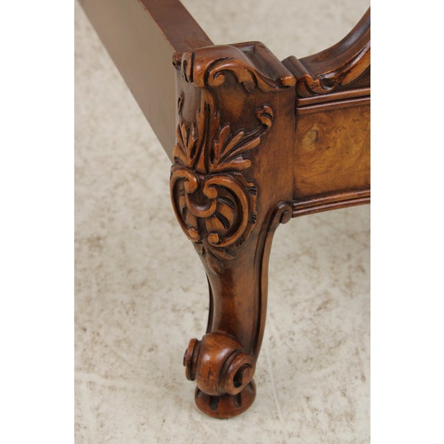 Pair of Batesville Vintage Burl Wood Single Beds For Sale - Image 15 of 15