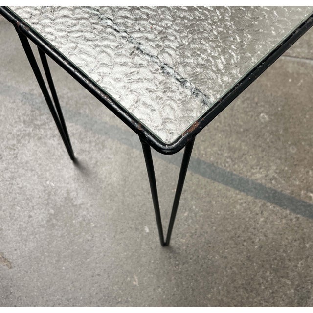 1960s Mid-Century Modern Danish String Style Glass Side Table, 1960s For Sale - Image 5 of 18