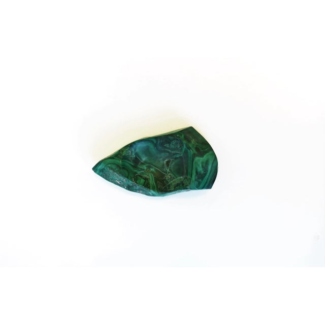 A beautiful vintage green malachite desk vessel or jewelry dish, circa 20th century. Piece can work as a small...
