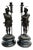 19th Century French Antique Spelter Figural Candlesticks – Pair of Renaissance Troubadour Warriors For Sale