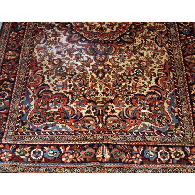 1900s, Handmade Antique Persian Sarouk Rug 3.1' X 5.2' For Sale - Image 9 of 11