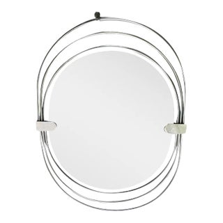 Mid-Century Chrome Mirror For Sale