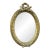 1960 French Louis XVI Gold Beech Oval Wall Mirror 1pc For Sale