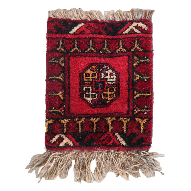 1970s Vintage Handmade Afghan Ersari Mat For Sale - Image 9 of 9