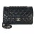 Black Quilted Lambskin Small Classic Double Flap Bag For Sale