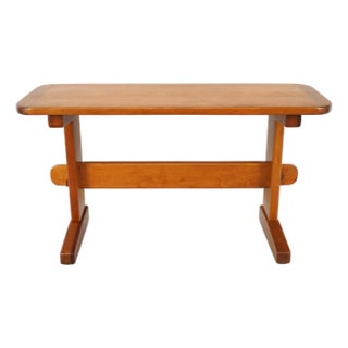 Vintage Wooden Refectory Trestle Table For Sale