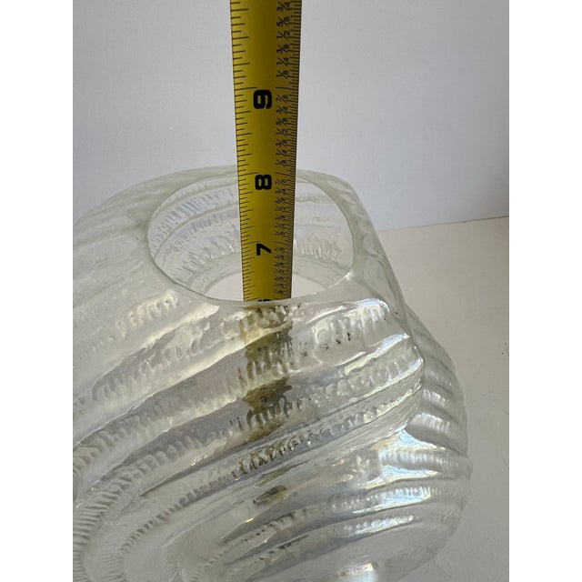 Large Vintage Nautilus Shell Glass Sculpture, 9" Hand Blown Art Glass For Sale - Image 12 of 18