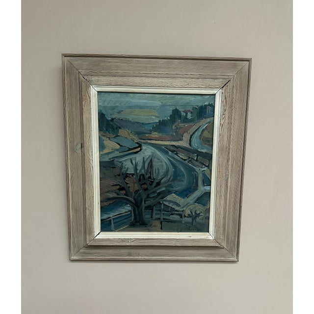 Stig Thiderman, Landscape, 1950s, Oil on Canvas, Framed For Sale - Image 9 of 16