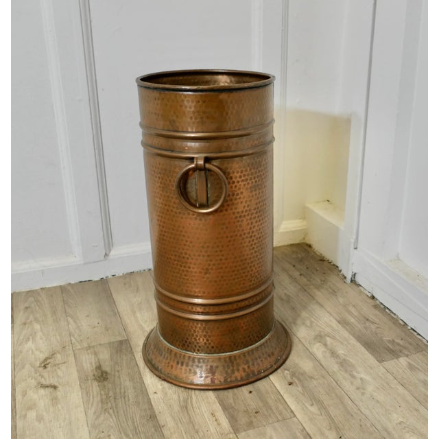 Arts and Crafts Copper Umbrella Stand, 1890s For Sale - Image 5 of 7