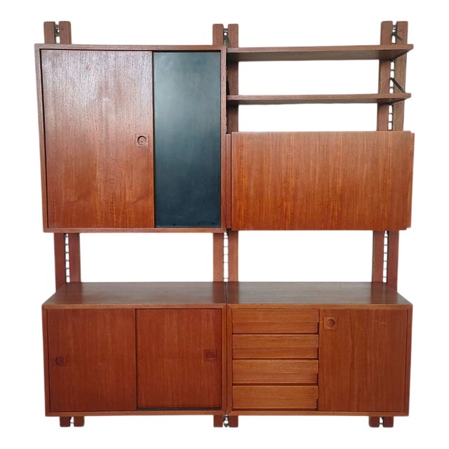 Vintage Danish Wall Bookcase by Poul Cadovius, 1960s For Sale