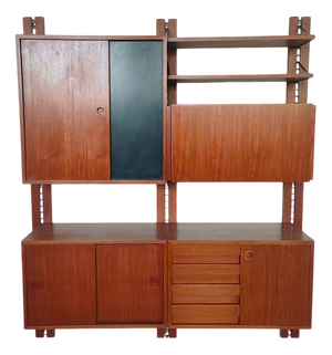 Vintage Danish Wall Bookcase by Poul Cadovius, 1960s