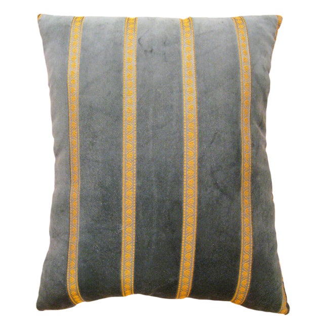 Set of Decorative Vintage Green4 Velvet Pillows with Art Deco Design - Set of For Sale - Image 12 of 12