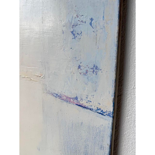 Abstract White Canvas, Oil Painting, 20th Century For Sale - Image 12 of 18