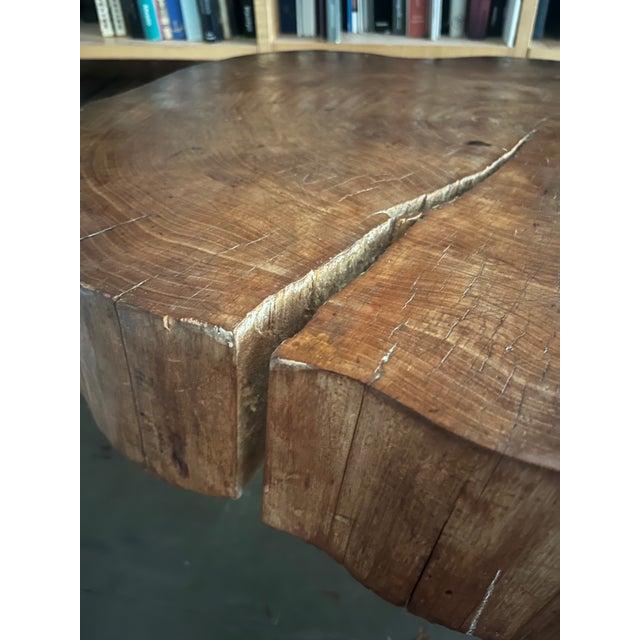 George Nakashima Mid Century Live Edge Coffee Table Maple Brass Legs For Sale - Image 4 of 10