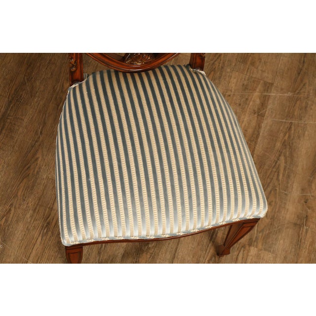 Hepplewhite Style Quality Set of Four Shield Back Dining Chairs For Sale - Image 9 of 18