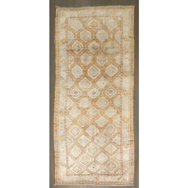 Zabihi Collection Geometric Beshir Turkeman Gallery Size Rug For Sale - Image 4 of 11