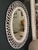 1960s Oval White Rattan and Bamboo Wall Mirror attributed to Franco Albini, 1960s For Sale - Image 5 of 6