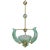 1950s Extra Rare Green Acquamarine Art Deco Barovier E Toso Chandelier For Sale