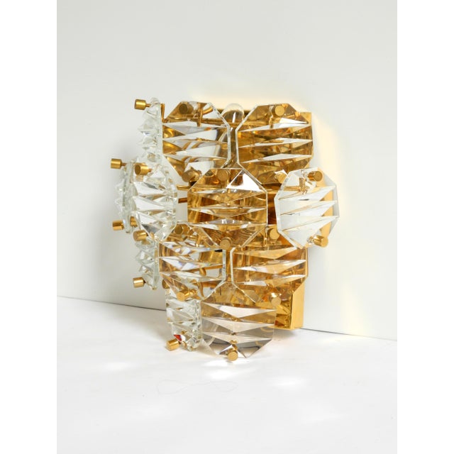 Crystal Glass and Brass Wall Lamp from Kinkeldey, 1960s For Sale - Image 6 of 18
