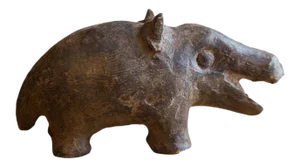 Vintage African Bronze Hippo