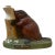 Vintage 1972 Ezra Brooks Heritage China Beaver Whiskey Decanter For Sale