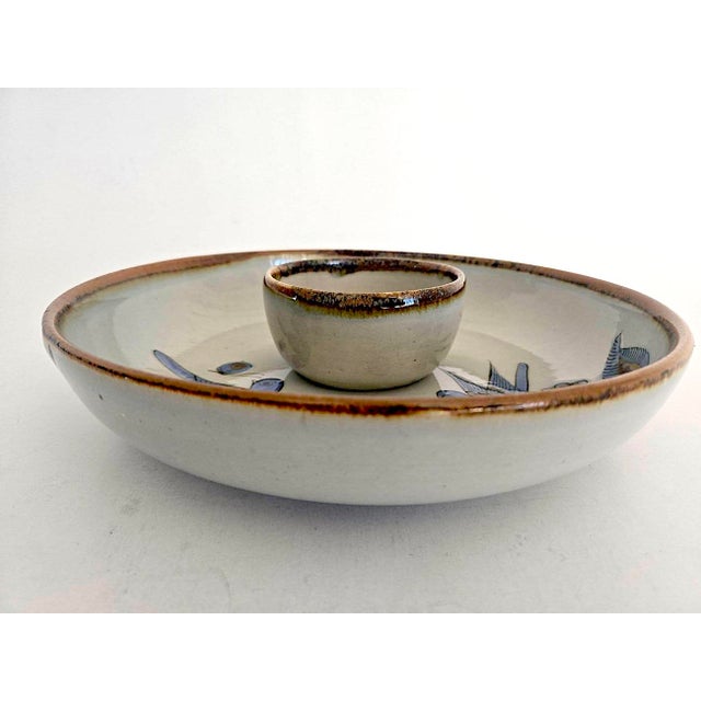 Mexican 1970s Tonalá Mexico Ceramic Chip and Dip Bowls Designed by Ken Edwards, 2 Pieces For Sale - Image 3 of 15