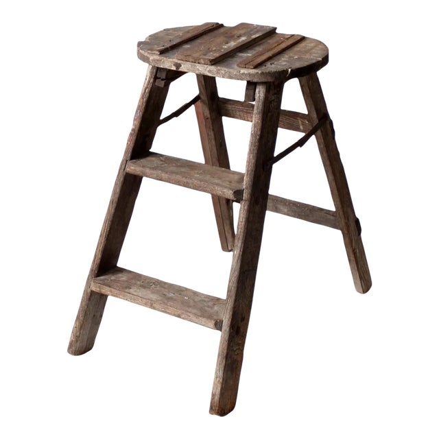 Vintage Rustic Step Ladder For Sale