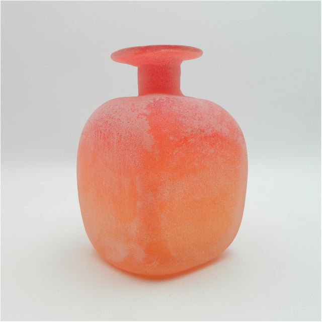 Red Scavo Red Glass Vase from Cenedese, Italy, 1970s For Sale - Image 8 of 14