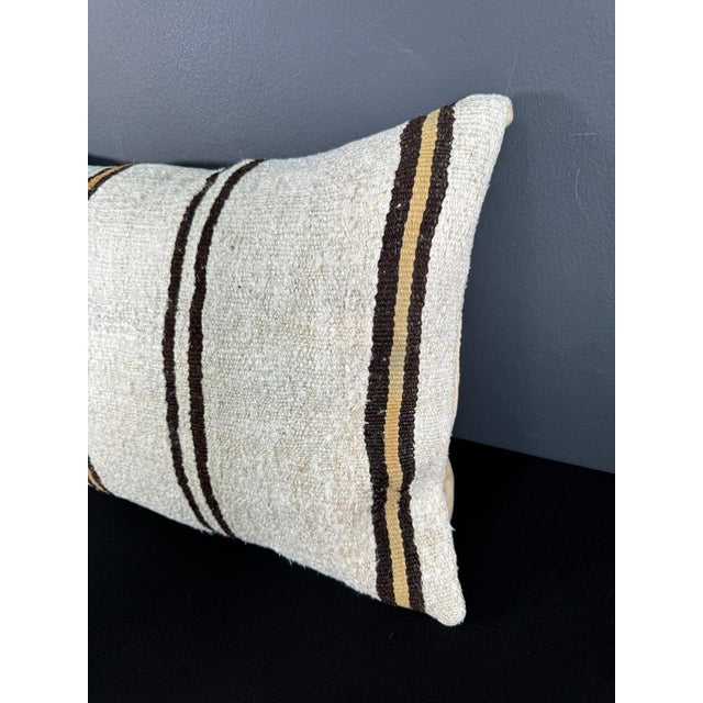 Turkish Hemp Pillow Cushion Natural Beige Brown Pillow Cushion Cover 16" x 24" #30011 Enhance your home decor with our...