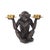Kenneth Ludwig Chicago Barkari Monkey Double Tealight Candle Holder For Sale - Image 4 of 11