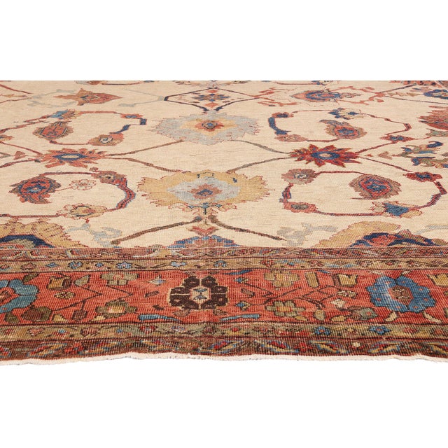 Late 19th Century Persian Sultanabad Rug, 10'09 X 15'01 For Sale - Image 4 of 10