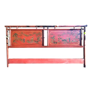 C.1980 Red Drexel Heritage Headboard For Sale