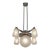 Degue French Art Deco Chandelier 1930s - 5 Geometric Frosted Glass Shades For Sale