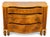 1970s Antique Burl Wood Serpentine-Front Dresser With Floral Inlay and Carved Details For Sale - Image 5 of 10