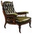 Victorian Armchair in Mahogany and Leather, 1880 For Sale
