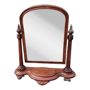 19th Century American Empire Mahogany Gentleman's Shaving or Dressing Mirror