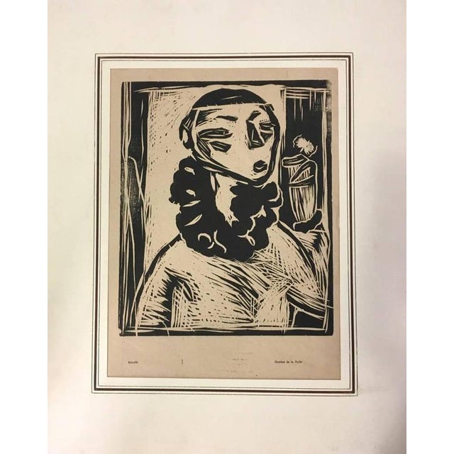 Arturo Martini, Portrait of Woman, 1910s, Woodcut Print For Sale
