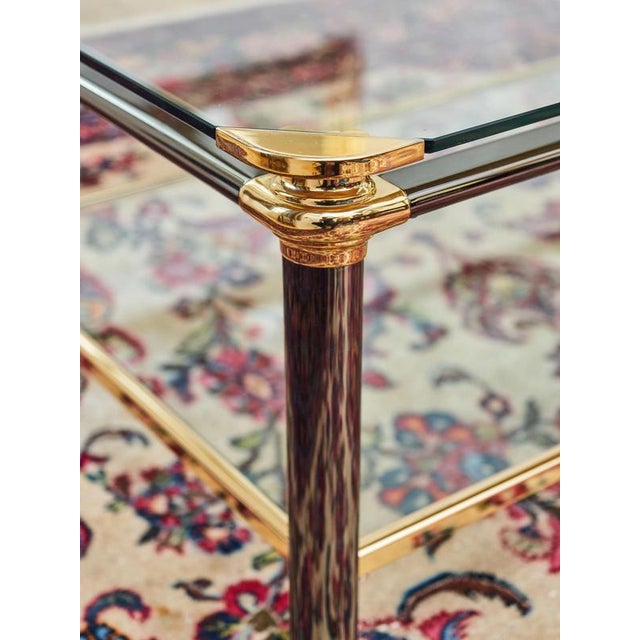 2000 - 2009 Coffee Table in Clear Glass and Metal For Sale - Image 5 of 11