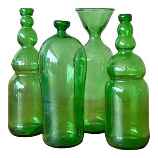 Vintage Boho Bottle Collection - Set of Four For Sale