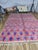 Pink Grey Purple Diamond Handwoven Wool Moroccan Rug For Sale - Image 11 of 13